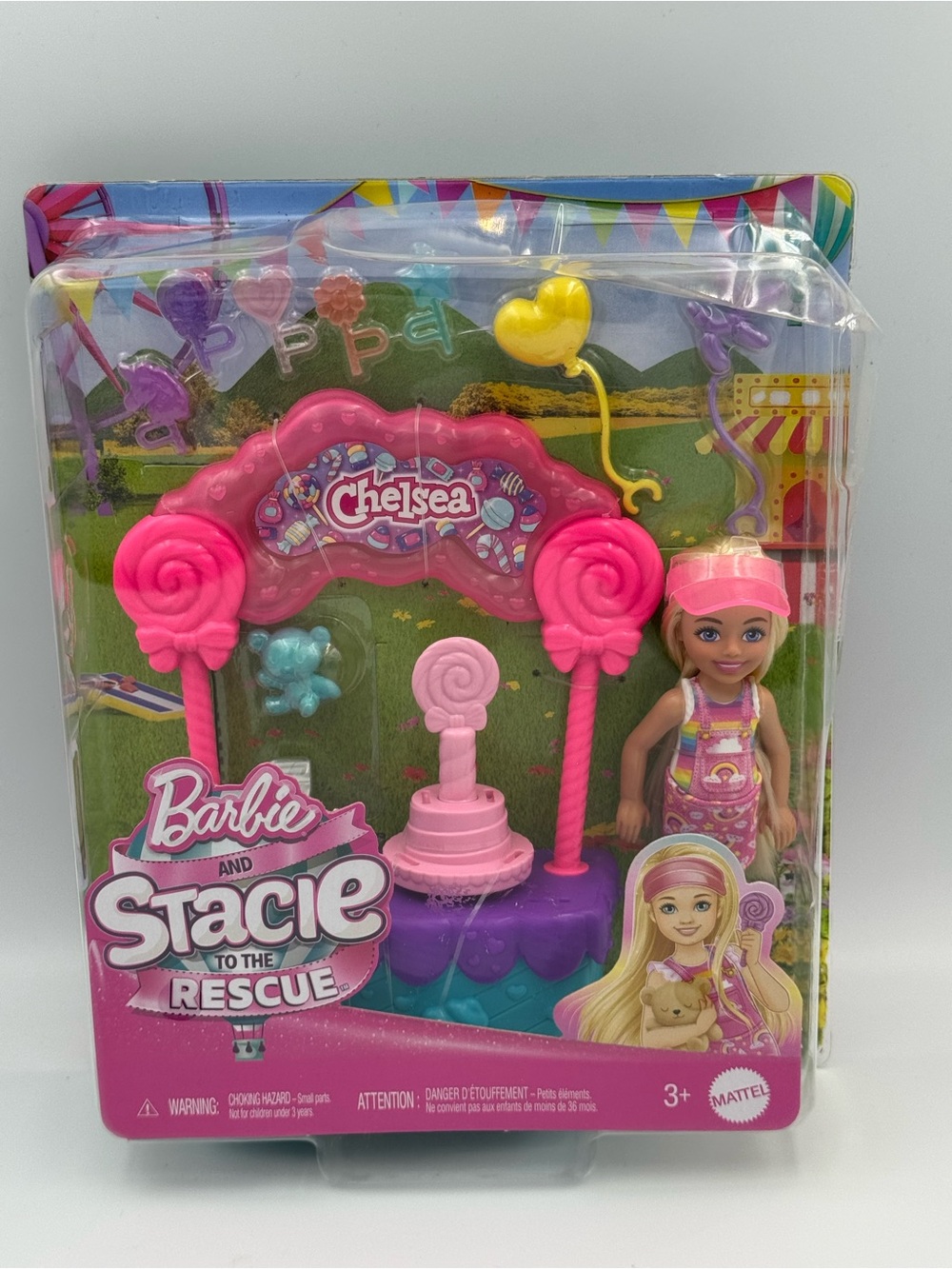 Barbie Stacie to the Rescue Chelsea Lollipop Candy Stand Playset Doll NEW